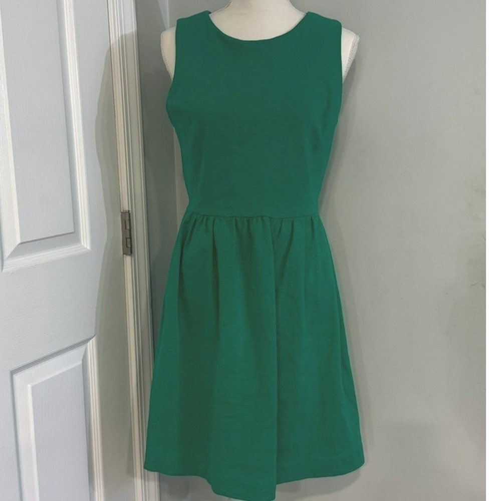 J. Crew Factory Women's Daybreak Dress Green size M Work Wear Preppy Party